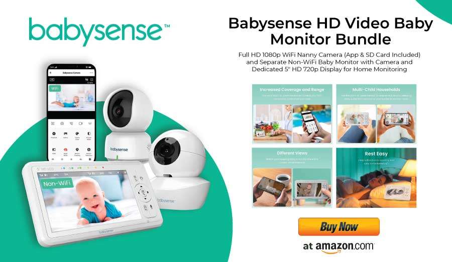 No.1 Babysense HD Video Baby Monitor Bundle